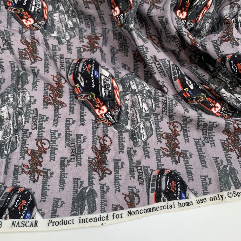 Vtg NASCAR Dale Earnhardt Signature the Intimidator Licensed Cotton Fabric 40x55